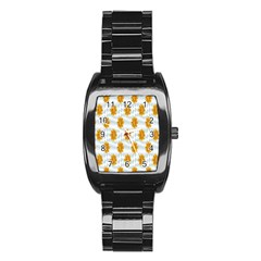 Flowers-gold-blue Stainless Steel Barrel Watch by nate14shop