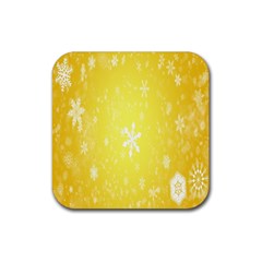 Snowflakes Rubber Coaster (square) by nate14shop
