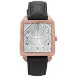Architecture Building Rose Gold Leather Watch 