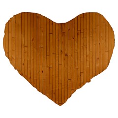 Hardwood Vertical Large 19  Premium Flano Heart Shape Cushions by artworkshop