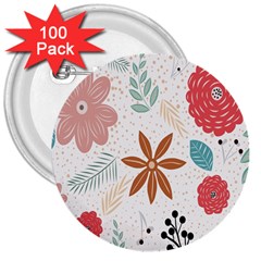 Nature Flora 3  Buttons (100 Pack)  by artworkshop