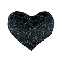 Nature Twigs Standard 16  Premium Flano Heart Shape Cushions by artworkshop