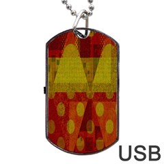 Rhomboid 003 Dog Tag Usb Flash (two Sides) by nate14shop