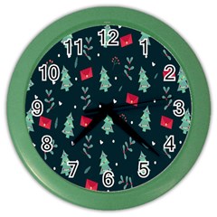 Christmas 001 Color Wall Clock by nate14shop