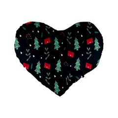Christmas 001 Standard 16  Premium Heart Shape Cushions by nate14shop