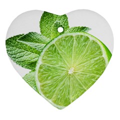 Lemon Clipart Heart Ornament (two Sides) by Jancukart