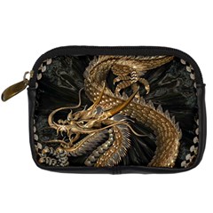 Fantasy Dragon Pentagram Digital Camera Leather Case by Jancukart