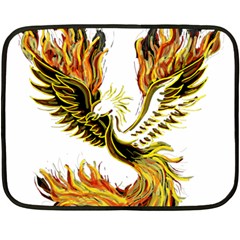 Phoenix-bird-fire-bright-red-swing Fleece Blanket (mini) by Jancukart