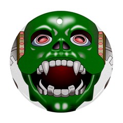Monster-mask-alien-horror-devil Ornament (round)