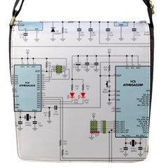 Circuits-electronics-atmel Flap Closure Messenger Bag (s) by Jancukart