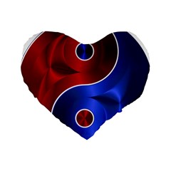 Yin Yang Eastern Asian Philosophy Standard 16  Premium Heart Shape Cushions by Jancukart