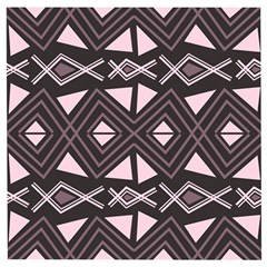 Abstract Pattern Geometric Backgrounds Wooden Puzzle Square by Eskimos