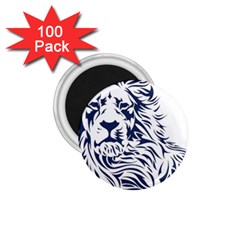 Head Art-lion Drawing 1 75  Magnets (100 Pack)  by Jancukart