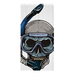 Skull-underwater-diving-skeleton-diving-head Shower Curtain 36  X 72  (stall) 