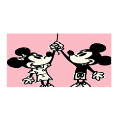 Baloon Love Mickey & Minnie Mouse Satin Wrap 35  X 70  by nate14shop