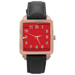 Pokedex Rose Gold Leather Watch  by nate14shop