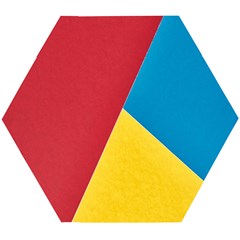 Tri Calor Background-color Wooden Puzzle Hexagon