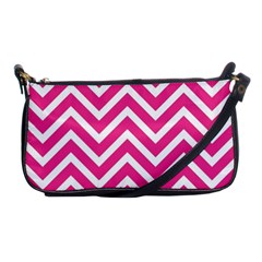 Chevrons - Pink Shoulder Clutch Bag by nate14shop