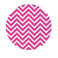 Chevrons - Pink Mini Round Pill Box (pack Of 3) by nate14shop