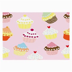 Cupcakes Large Glasses Cloth (2 Sides) by nate14shop