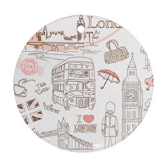 London-paris-drawing-vector-london-comics Ornament (round)