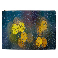 Raindrops Water Cosmetic Bag (xxl) by artworkshop