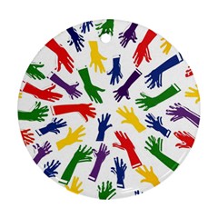 Integration-inclusion-hands-help Ornament (round)