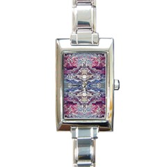 Abstract Pouring Rectangle Italian Charm Watch by kaleidomarblingart