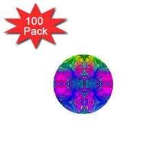 Liquidy Rainbow 1  Mini Buttons (100 Pack)  by Thespacecampers