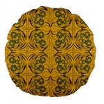 Folk flowers print Floral pattern Ethnic art Large 18  Premium Flano Round Cushions Back
