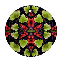 Pattern-berry-red-currant-plant Ornament (round)