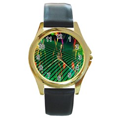 Hd-wallpaper-b 005 Round Gold Metal Watch by nate14shop