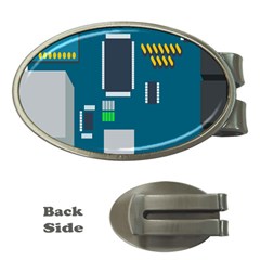 Amphisbaena Two Platform Dtn Node Vector File Money Clips (oval)  by Sapixe