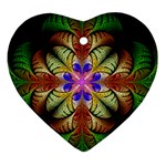 Fractal-abstract-flower-floral- -- Ornament (Heart) Front