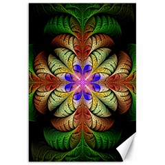 Fractal-abstract-flower-floral- -- Canvas 20  X 30 