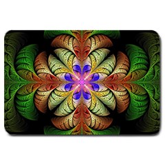 Fractal-abstract-flower-floral- -- Large Doormat 