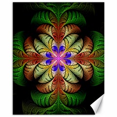 Fractal-abstract-flower-floral- -- Canvas 11  X 14 