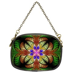 Fractal-abstract-flower-floral- -- Chain Purse (one Side)