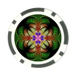 Fractal-abstract-flower-floral- -- Poker Chip Card Guard (10 pack) Front