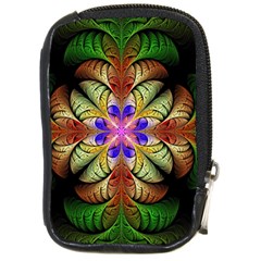 Fractal-abstract-flower-floral- -- Compact Camera Leather Case