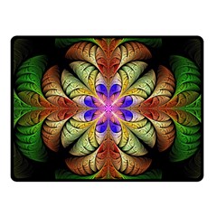 Fractal-abstract-flower-floral- -- Fleece Blanket (small)