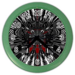 Abstract-artwork-art-fractal Color Wall Clock by Sudhe