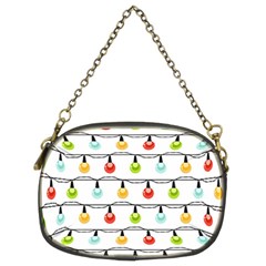 Christmas-light-bulbs-seamless-pattern-colorful-xmas-garland Chain Purse (two Sides) by nate14shop