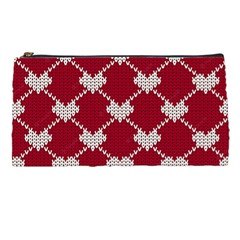 Christmas-seamless-knitted-pattern-background Pencil Case by nate14shop