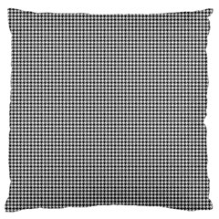 Soot Black And White Handpainted Houndstooth Check Watercolor Pattern Standard Flano Cushion Case (two Sides)