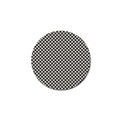 Black And White Watercolored Checkerboard Chess Golf Ball Marker by PodArtist