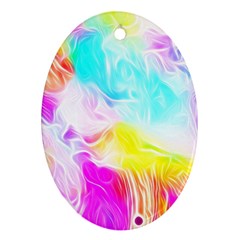 Background-drips-fluid-colorful Ornament (oval)