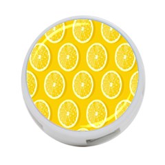 Lemon-fruits-slice-seamless-pattern 4-port Usb Hub (one Side) by nate14shop