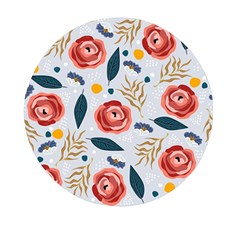 Seamless-floral-pattern Mini Round Pill Box