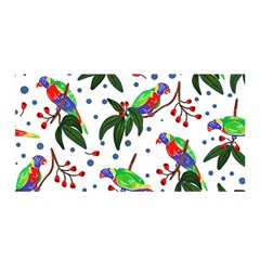 Seamless-pattern-with-parrot Satin Wrap 35  X 70  by nate14shop
